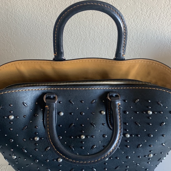 Coach 1941 Dakotah Prairie Rivet Studded Glovetanned Leather Satchel - Picture 5 of 16